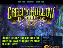 Tablet Screenshot of creepyhollowhauntedhouse.com